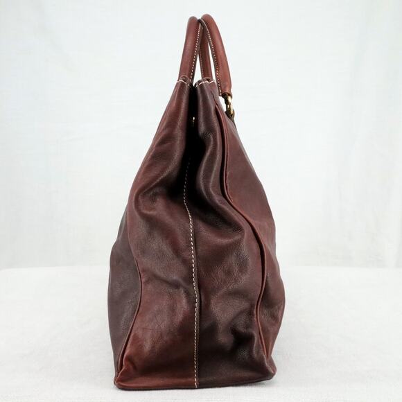 My Choice Leather Briefcase Womens Burgundy Bag Handbag Zip Lined Magnetic Italy - Picture 9 of 12